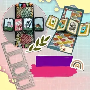 Pop Up Card Making Kit, 1 Count Metal Cutting Die, Pop Up Card Making Dies, DIY Card Making Supplies for Scrapbooking & Journal Making & Gift Wrapping