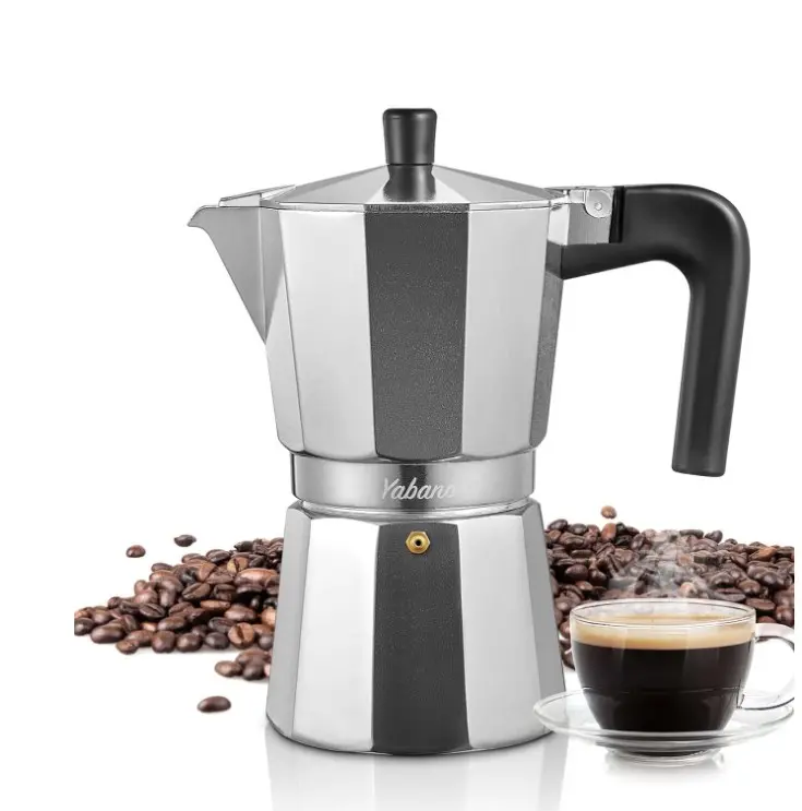 Reemix Yabano Stovetop Espresso Maker, Moka Coffee Pot Italian Espresso For Gas Or Electric Ceramic Stovetop, Italian Coffee Maker For Cappuccino Or Latte
