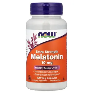 NOW Foods Melatonin, 10 mg, 100 Veg Capsules