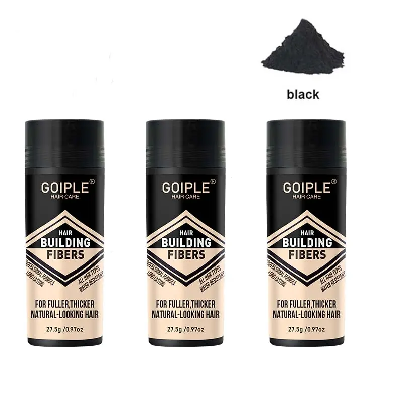 3 Bottles Hair Fiber, 27.5g/0.97oz, Fill Sparse Thin Hair, Add Hair Volume, Easy Apply, Long-Lasting Coverage, Hair Thickening Volume Powder