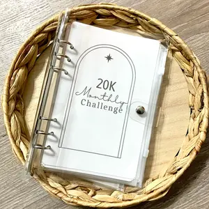 A5 Monthly Savings Challenge with Binder, 6 Envelopes, Trackers and Marker