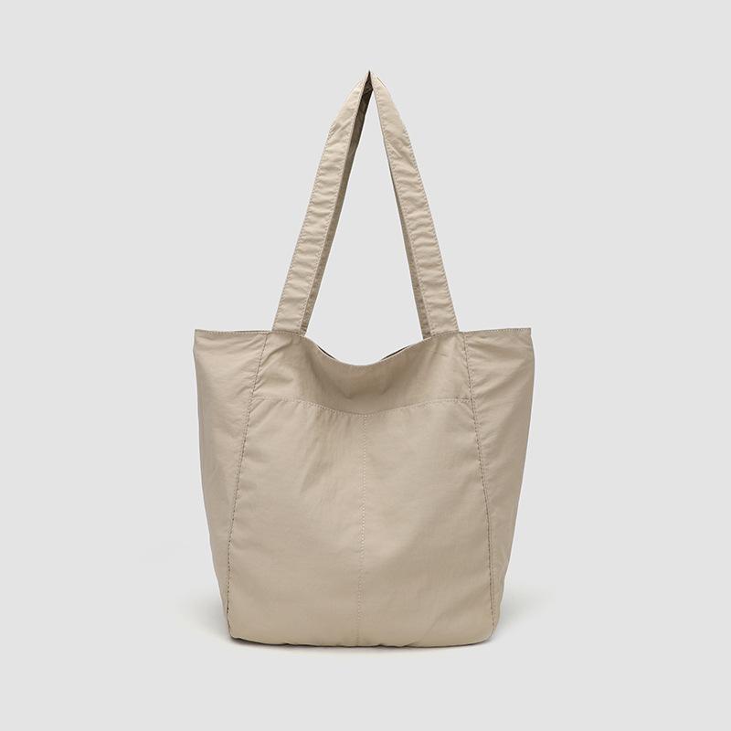 Minimalist Large-Capacity Canvas Tote Bag Versatile Shoulder Handbag for Commuting and Students Waterproof Nylon Casual Women's Bag