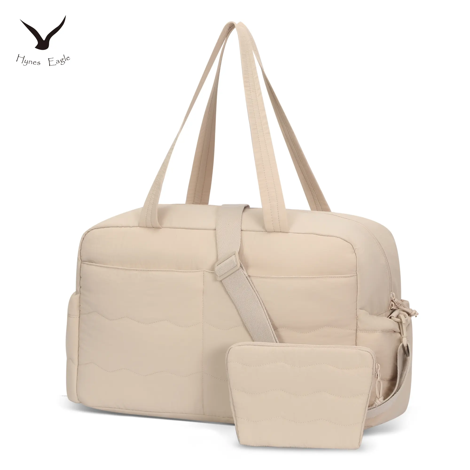 [NEW IN] HYNES EAGLE 31L Travel Duffel Bag with Toiletry Accessories Pouch Lightweight Quilted Overnight Weekender Carry on Bag with Wet Pocket Large Gym Puffer Tote Bag for Women