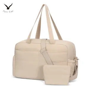 [NEW IN] HYNES EAGLE 31L Travel Duffel Bag with Toiletry Accessories Pouch Lightweight Quilted Overnight Weekender Carry on Bag with Wet Pocket Large Gym Puffer Tote Bag for Women Black Friday