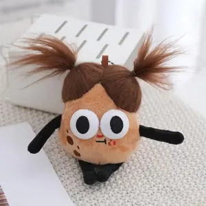 Funny Fried Hair Potato King Big Mouth Girl Plush Keychain Sausage Mouth Big Mouth Girl Cotton Doll Plush Fun Decorative