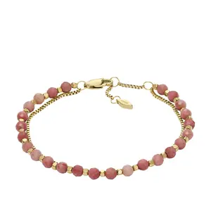 Fossil Women's All Stacked Up Pink Rhodochrosite Multi-Strand Bracelet