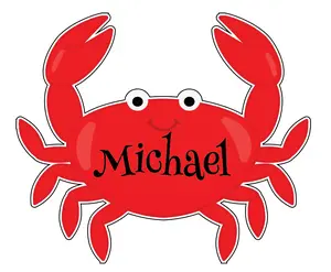Crab Cruise Door Magnet – 6" x 5" | Custom Name Magnet for Ship Cabin Door, Fridge, Locker & Metal Wall Decoration – Reusable Non-Slip Decorative Magnet - Vacation Keepsake Gift for Family Trips, Party & More