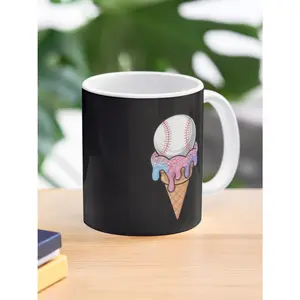 Baseball Ice Cream Colorful Funny Gifts For Baseball Fans Coffee Mug Ceramic Funny Gift