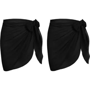 Women Swimsuit Cover Ups Beach Cover Up Semi-Sheer Sarong Bathing Suit Coverup Short Swimwear Bikini Wrap Skirt