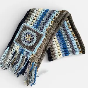 Bohemian Stitches Handmade Crochet Pocket Shawl One of a Kind Unique Soft Yarn USA Crafted