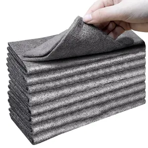 10 Pack Microfiber Cleaning Cloths, Lint Free Reusable Rags for Glass, Windows, Mirrors and Car Cleaning