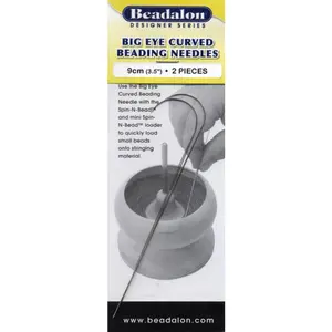 MS27-NR: Needles Big Eye Curved Spin N Bead 2 Piece  - Pack