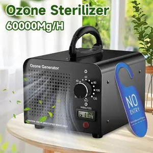 Ozone Generator, Commercial Ozone Machine Odor Removal, High Capacity 60,000mg/h, O3 Ionizer Air Purifier Deodorizer, for Home/Bedroom, And Paint Odor Removal, Timer Function#fathersdaygift