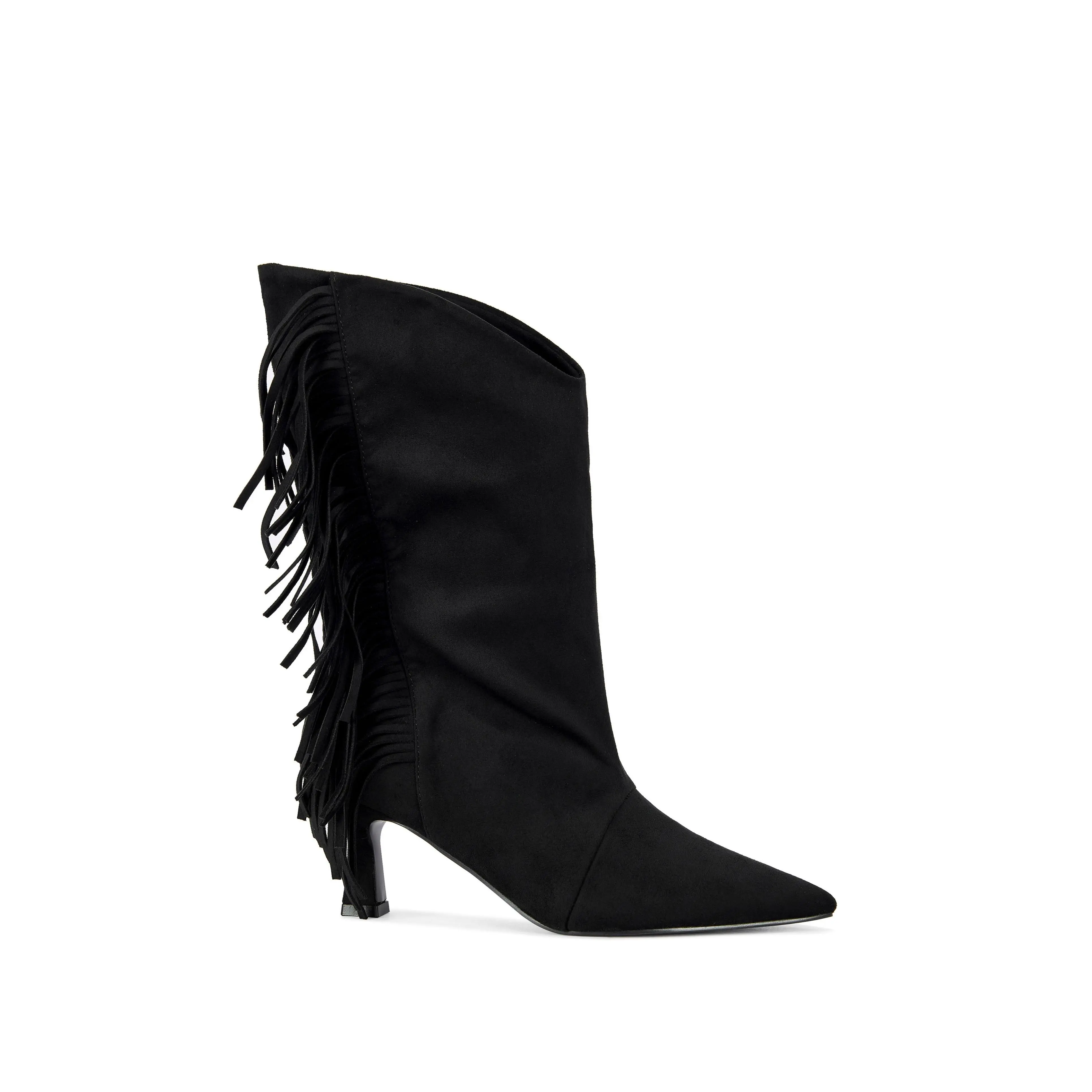 SARIAH-BLACK FRINGE BOOTIE