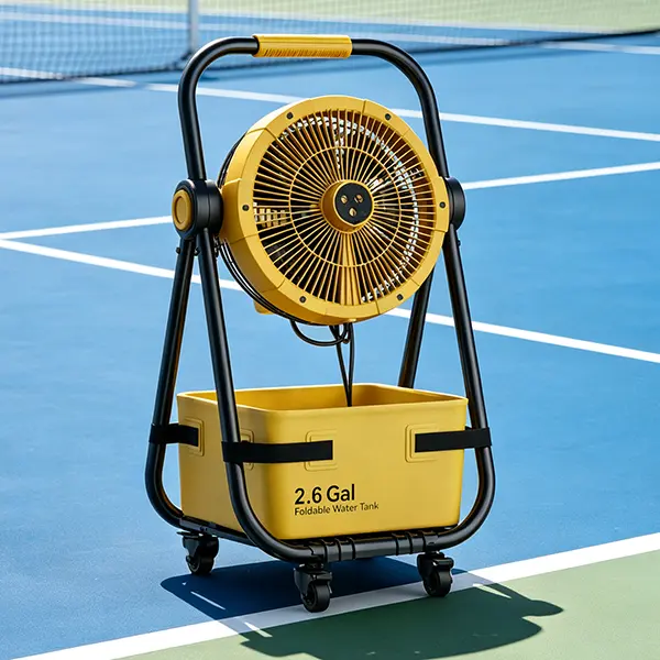 2026 Smart Frog Foldable Portable Misting Fan - 9-Inch Battery Operated Cordless USB Fan, 24000mAh (2×12000mAh) Detachable Battery Pack Power Bank, 2.6 Gal Water Tank, Misting Cool for Outdoor Users’ Patio, Camping campingessentials