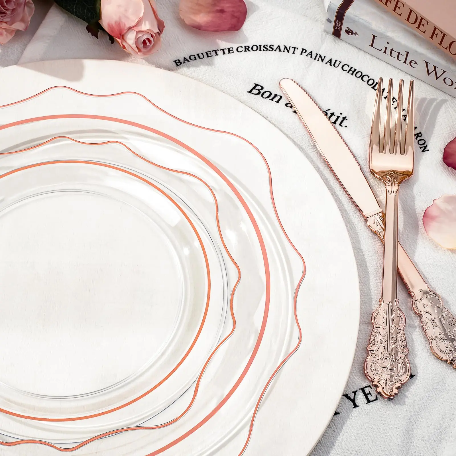 Clear / Rose Gold Rim