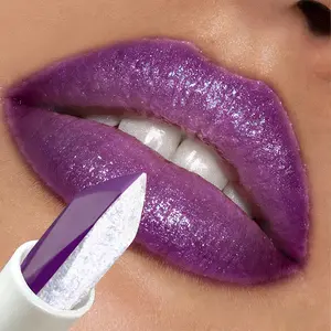Two-Tone Gradient Lipstick – Silvery Pearl, Purple Shades, Color-Changing, Plumping, Highlighting, Waterproof, Sweatproof, Long-Lasting, Smooth Finish, Unisex, Gentle Formula, Certified Safe, Perfect for Festive, Daily, Multi-Look Lip Makeup