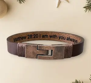 Men's Leather Bracelet, Custom Men Bracelet, Personalized Leather Bracelet, Leather Bracelet for Men, Gifts for Men, Handmade bracelet for Men
