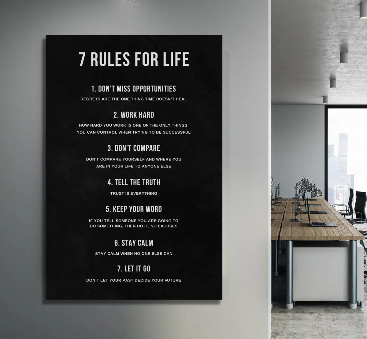 MOTIVATIONAL ART - Inspirational Wall Art Home Office Decor Wall Art Poster Gym Sign Gift Unframed