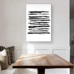212 MAIN Artistic Abstract Geometric Hatching Aluminum Wall Art - 24x36 in Lightweight Metal Print, Home Decor for Stylish Room Accent
