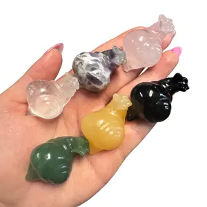 Gemstone Snail Carving - Natural Crystal Snail Carving