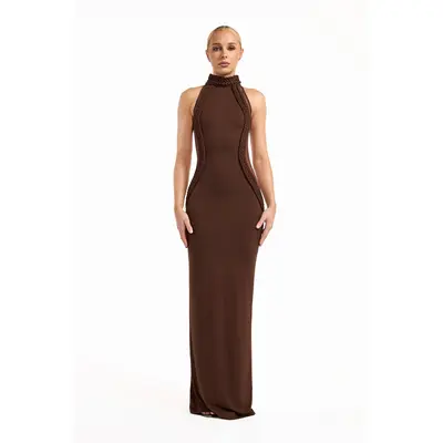 chinese dress ladies RUNAWAY THE LABEL Gia One-Shoulder Maxi Dress  27 Boutique