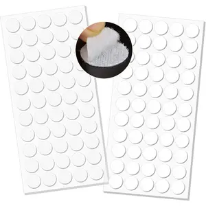 Self-Adhesive Velcro Dots 25cm, 90 Pairs for Paper, Metal, Plastic, Glass, Leather Use, Versatile Sticky Fasteners