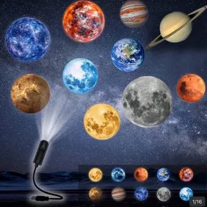 Cool Little USB Projector with Interchangeable Slides for Earth Moon & Other Planets Creates Galaxy Vibe Easy to Use 1 Inch Head Flexible Neck 6.3 i