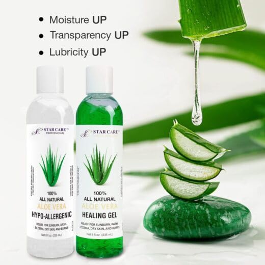 Star Care 100% All Natural Aloe Vera Healing Gel 8oz