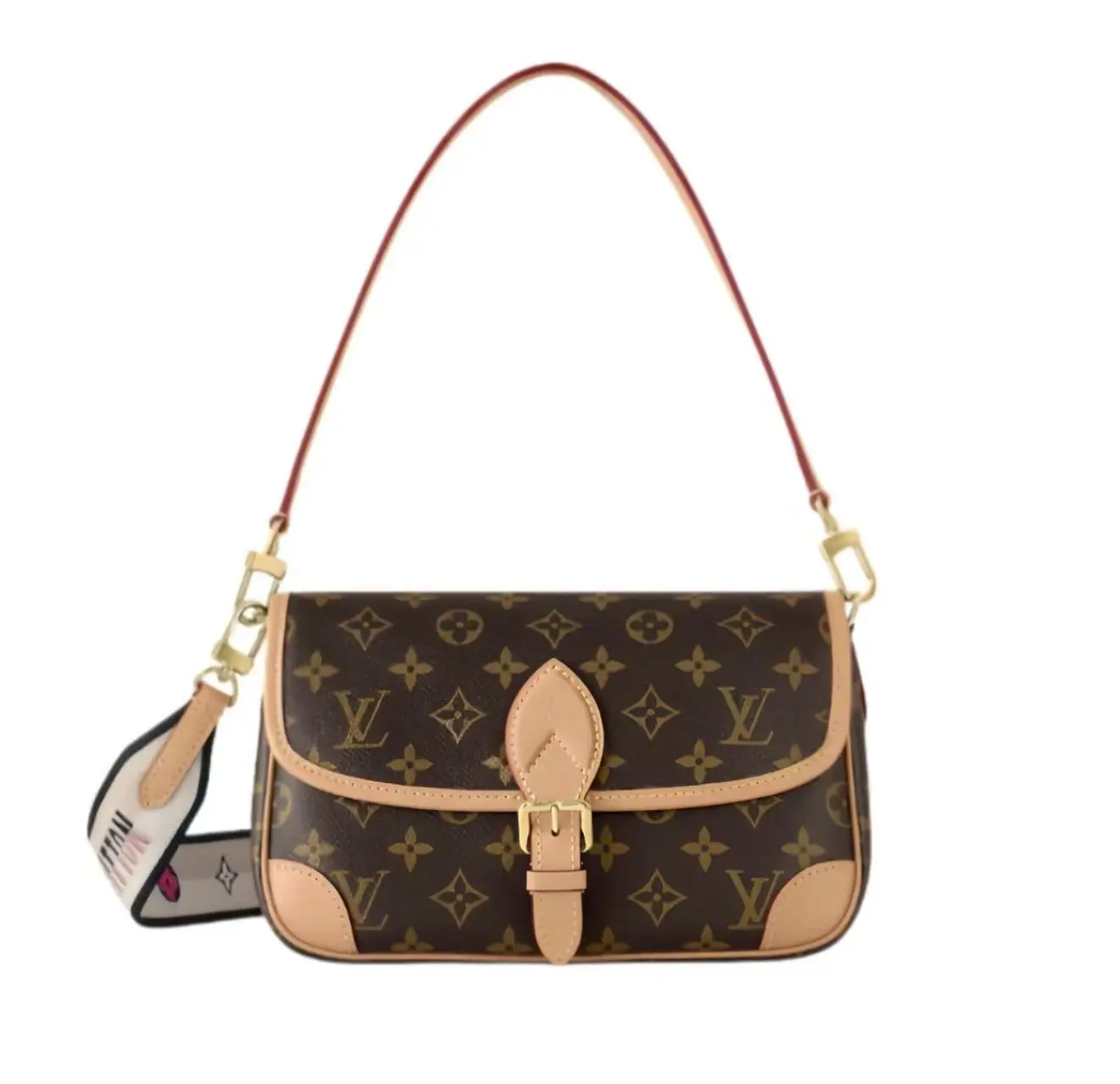 Pre-owned Louis Vuitton coated canvas Shoulder Bags LV Diane baguette Bag