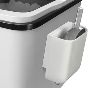 Self-Adhesive Small Ice Scoop Holder, Ice Scoop Organizer for Ice Maker and Freezer, Ice Cream Scoop Storage Rack, Countertop Ice Machine Accessory, Kitchen Food Spoon Hanger, Basket Mount Holder, Space-Saving Kitchen Organizer