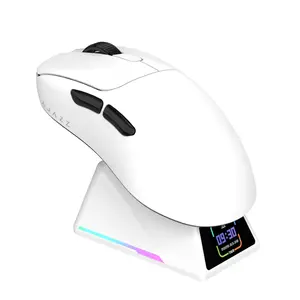 AJAZZ AJ179 P MC PRO right-handed wireless game mouse Color screen magnetic charging base PAW3311 sensor dual 1KHz E-sports game mouse DPI24000 the third mock examination lightweight office mouse supports multiple systems for games and office