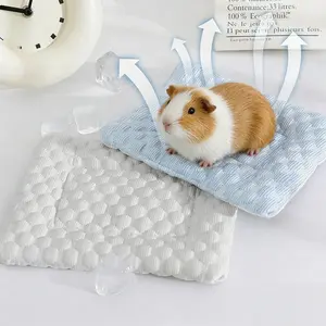 1PC  Ice Silk Hamster Sleep Pad Cooling Mat, Anti-Slip Small Pet Bed Mat, Comfortable Small Pets Nest Bedding Small Pets Bed Mat Suit for Hamster, Rabbits, hedgehogs & Guinea