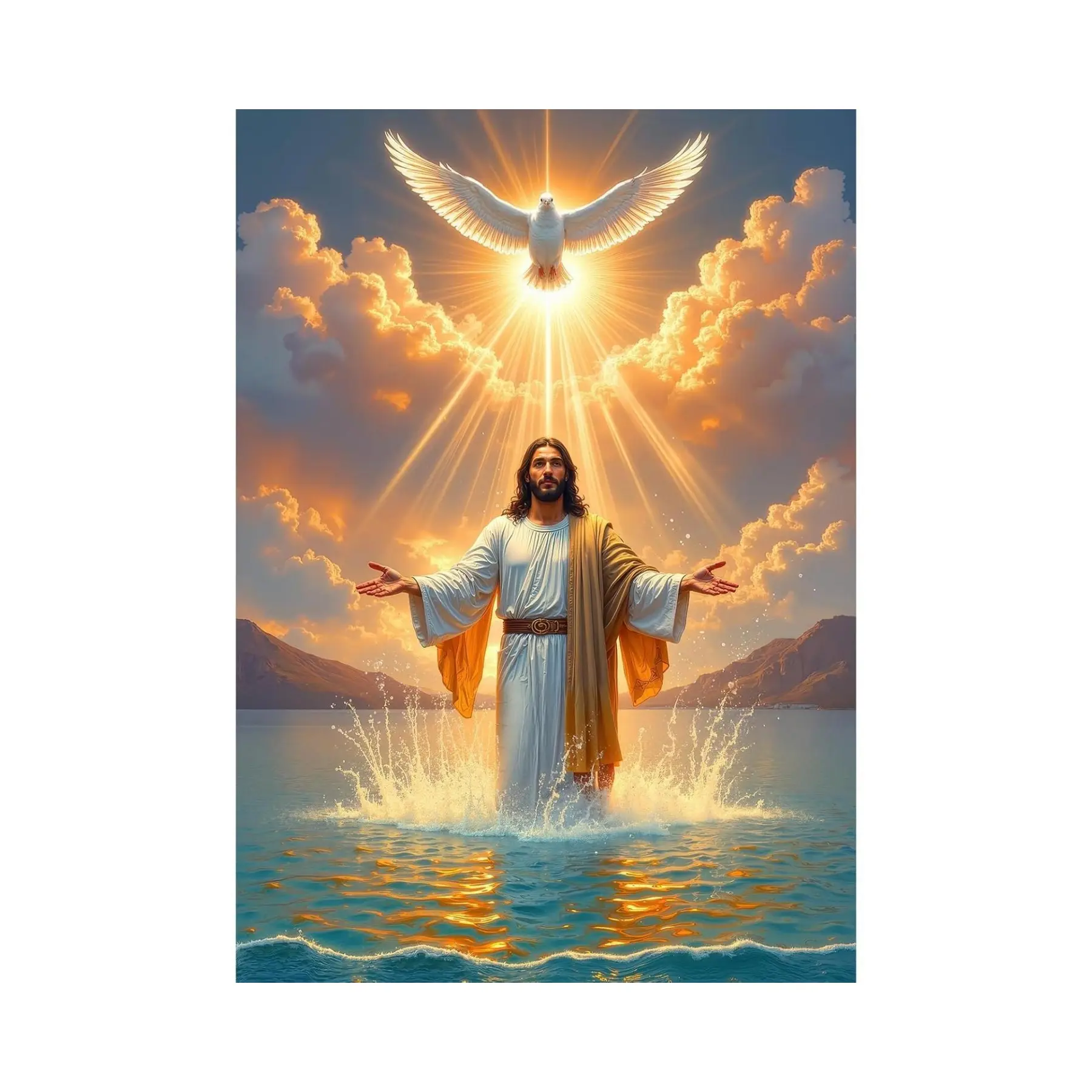 Jesus Christ Puzzles for Adults 1000 Pieces, Holy Spirit Dove Religious Christian Art Jigsaw Puzzle Difficult Hard Challenging Jigsaw Puzzles for Birthday Party Home Decor Gift