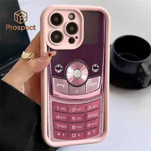 Vintage Y2K Retro Flip Phone Mirror‑Effect Silver Shimmer Phone Case For Galaxy S25, S24, S23, S22, S21 PLUS, FE And Ultra,Galaxy A33 Compatible With For Iphone17 Pro Max, 16, 15, 14 And 13. It Makes A Perfect Gift For Birthdays, Holidays,