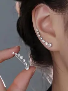 Star Studded Zircon Super Sparkling Earrings, Perfect for Daily Wear, Vacation, and Occasions, Exquisite Small Gift, All Seasons, Other Fabric, Studs Earrings, High Quality Earrings