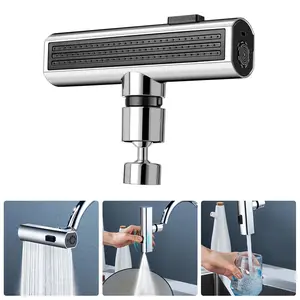 360° Rotating Anti-Splash Faucet Nozzle Universal Waterfall Tap Extender for Kitchen No Warranty