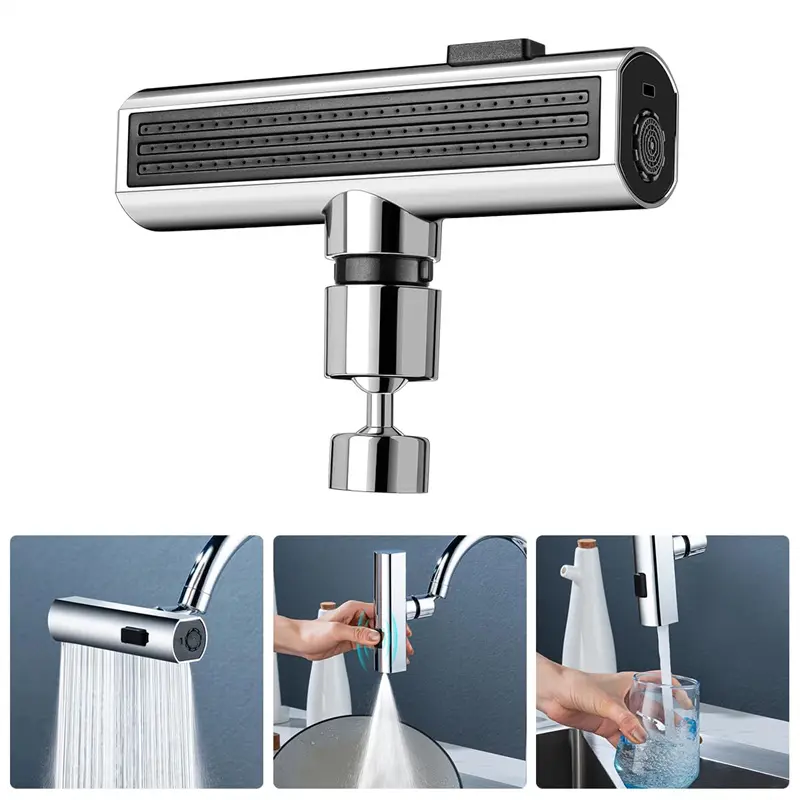 360° Rotating Anti-Splash Faucet Nozzle Universal Waterfall Tap Extender for Kitchen No Warranty