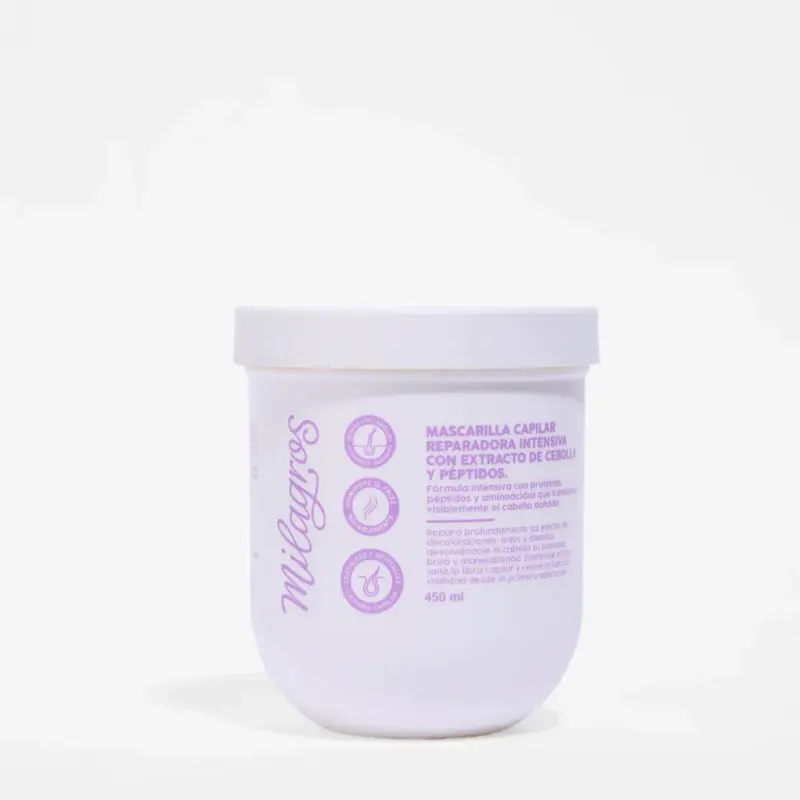 Milagros Unisex Intensive Protein Repair Hair Mask with Red Onion Extract, Peptides, Amino Acids - Deep Conditioning Keratin Treatment for Apply Wet Hair, Haircare Repair Solution, Intensive Hair Mask