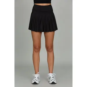 15" Black Pleated Tennis Skirt