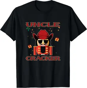 100% Cotton Uncle Cracker - Funny Nutcracker Cowboy Country Music T-Shirt