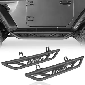 Hooke Road Wheel To Wheel Running Boards Side Armor For 2018-2026 Jeep Wrangler JL 2-Door Car Accessories