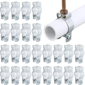 25 Pcs Zinc Plated Steel EMT Conduit Hanger with Bolt and Nut, Ideal for Rigid and EMT Conduit Mounting to Surfaces, Insulated Supports or Threaded Rods, 3/4 Inch