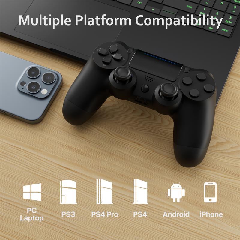 Wireless Game Controller for PS4/PC/Android/iOS, With Double Vibration, Six Axis Gyro, Touch Pad, Speaker, Gamepad For playstation