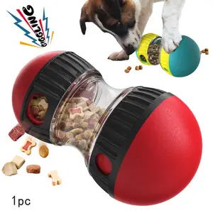 Interactive Dog Toy Rotating Design, Durable Slow Feeder, Adjustable Food Dispenser, Training Ball for Small Medium Large Dogs