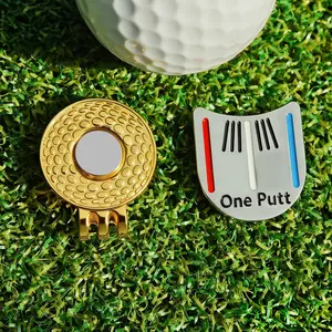 Magnetic One Putt Golf Ball Marker & Hat Clip, Golf Accessories for Men Women, Removable Attachments, Easy to Use, Premium Gift