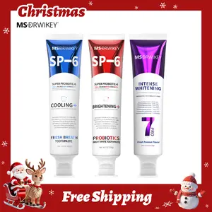 MSDRWIKEY Gift 3-Pack Toothpaste Combo: 7Pro Gleaming Fresh, Fluoride-Free Enamel Repair & Sensitive Teeth Cavity Prevention with Fresh Mint
