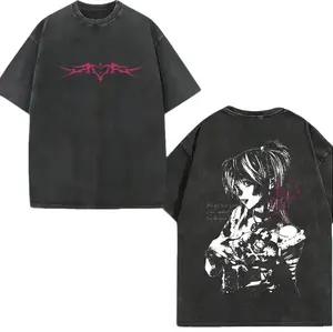 Misa Amane Death Note Unisex couple T-shirt, Vintage Gothic Anime Graphic Tee, Dark Aesthetic Oversized Shirt, Unisex Streetwear