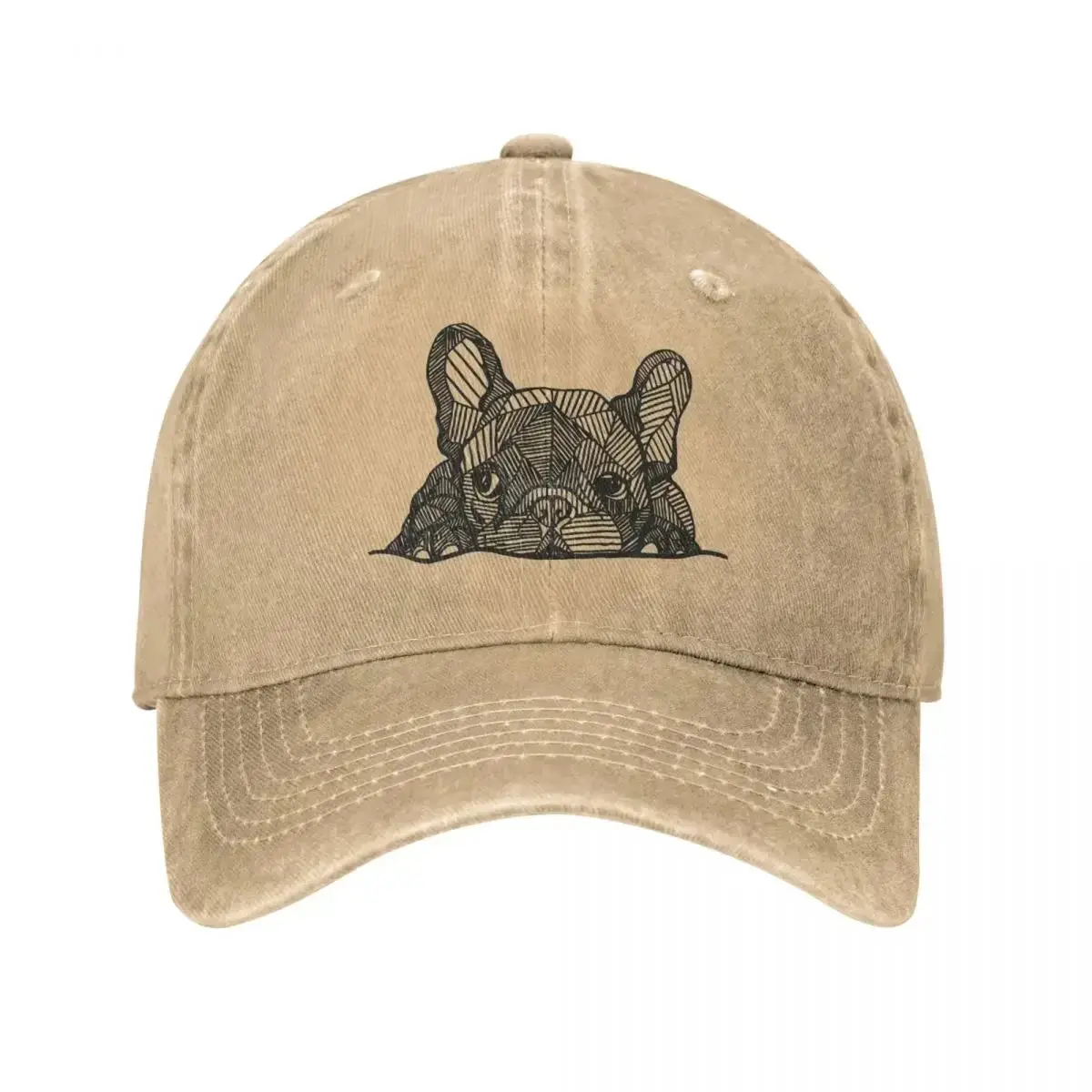 Vintage French Bulldog Hat – Distressed Denim Dog Lover Baseball Cap