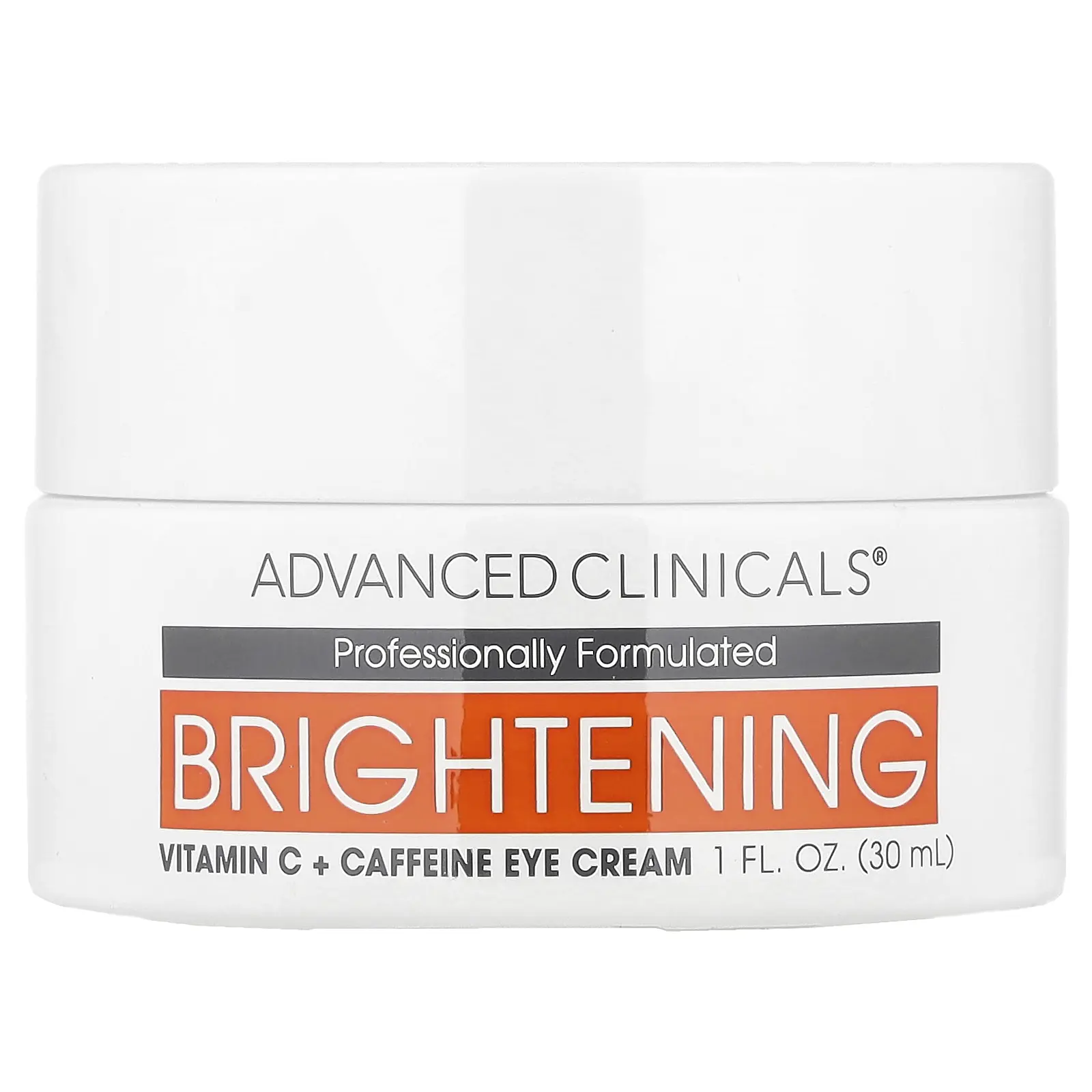 Advanced Clinicals Brightening Vitamin C + Caffeine Eye Cream , 1 fl oz (30 ml)
